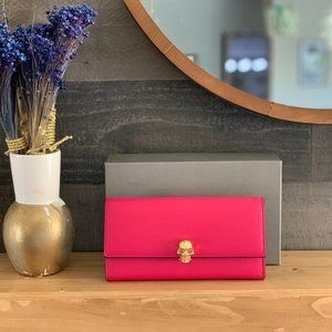 Alexander McQueen Continental Wallet - Fuchsia